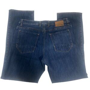 Marmot Mens Straight Leg Blue Denim Jeans Size 34 Dark Wash